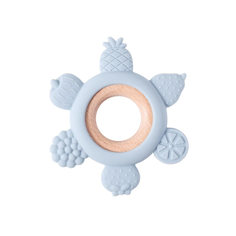Luna Silicone and Wood Fruit Teether