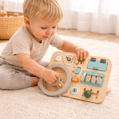Luna Steering Wheel Sensory Busy Board