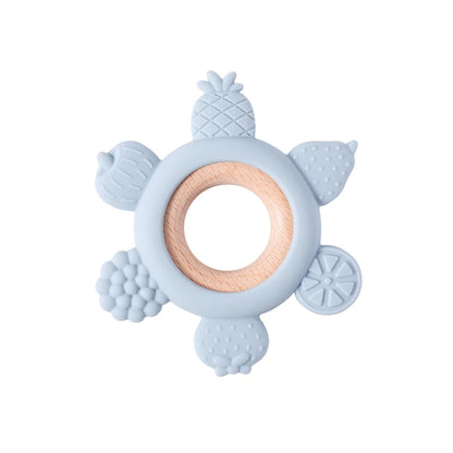 Luna Silicone and Wood Fruit Teether