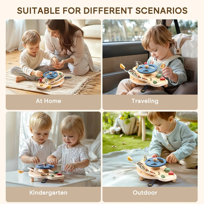 Luna Car Shaped Steering Wheel Sensory Busy Board