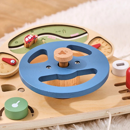 Luna Car Shaped Steering Wheel Sensory Busy Board
