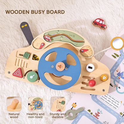 Luna Car Shaped Steering Wheel Sensory Busy Board