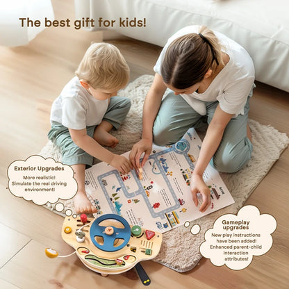 Luna Car Shaped Steering Wheel Sensory Busy Board